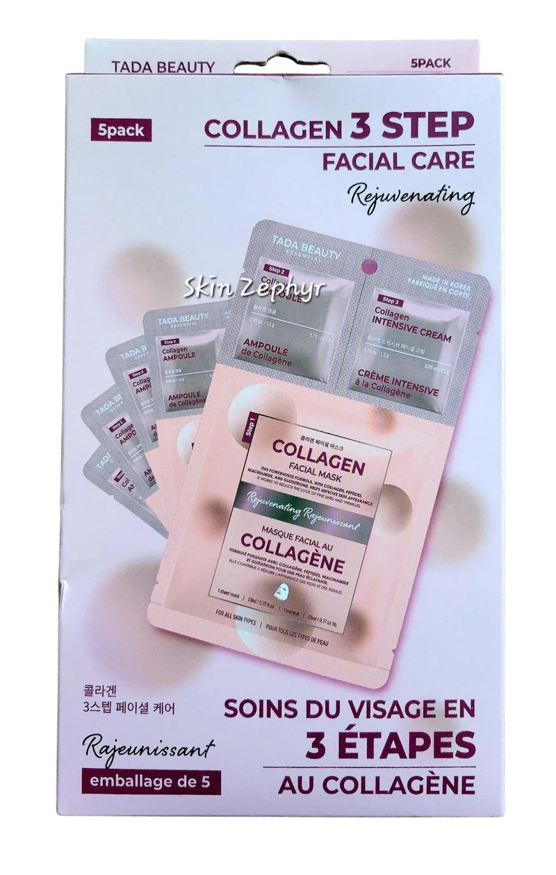 Tada Beauty Collagen 3-Step Facial Care Mask Set