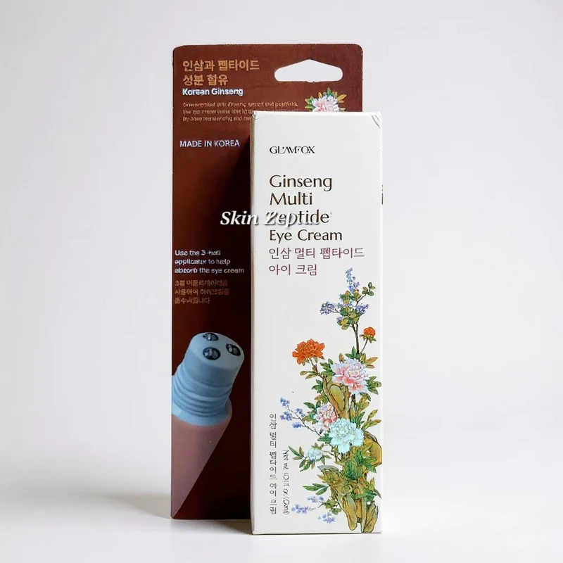 Glamfox Ginseng Multi Peptide Eye Cream with Massage Roller