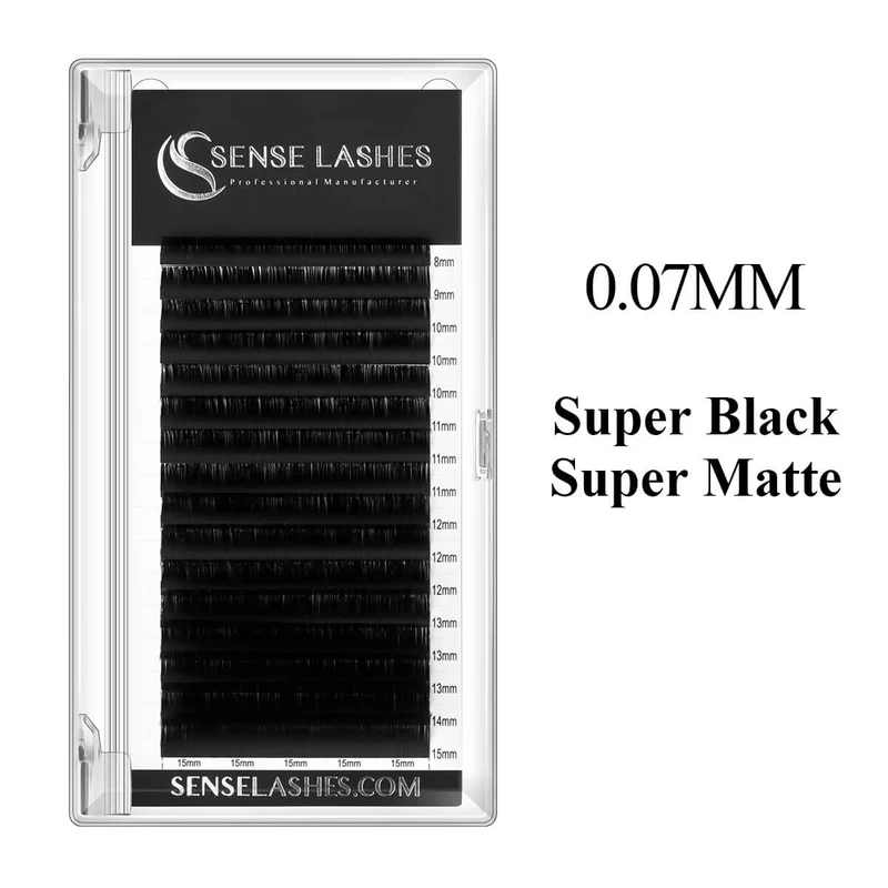 0.07mm Royal Sable Volume Eyelash Extensions(Super Black, Super Matte)