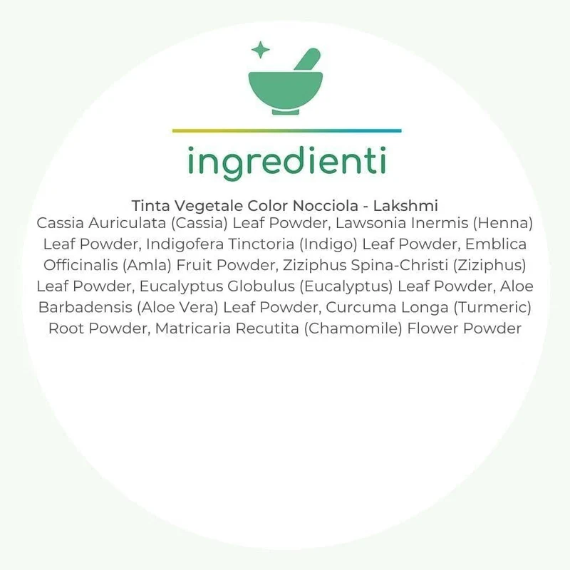 Tinta vegetale nocciola lakshmi Hennetica, 100 g - La Saponaria