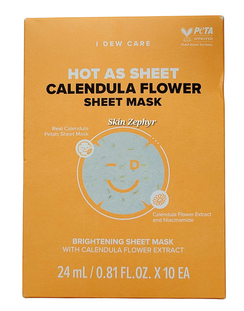 I Dew Care Hot As Sheet Calendula Flower Sheet Mask Set