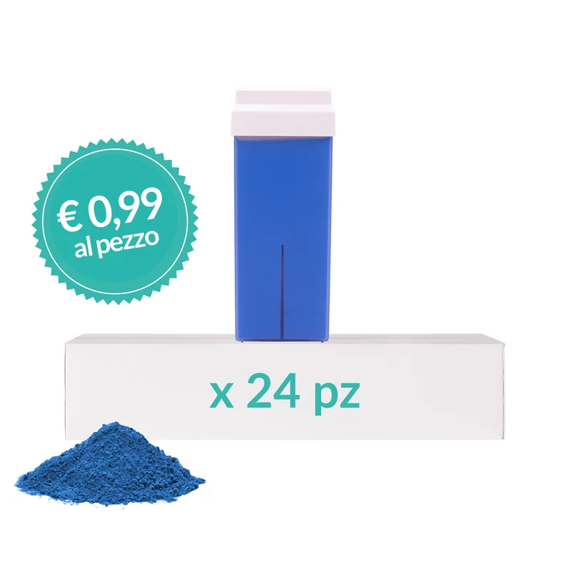 Cera in Cartuccia Azzurra al Talco RO.IAL - 24 Pz