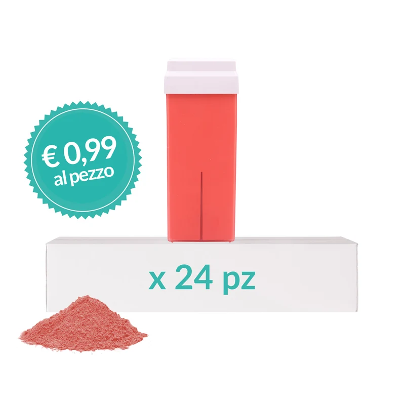 Cera in Cartuccia al Titanio Rosa RO.IAL - 24 Pz