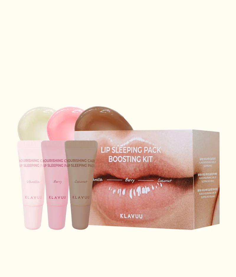 KLAVUU 3 piece Lip Care Sleeping Kit Holiday