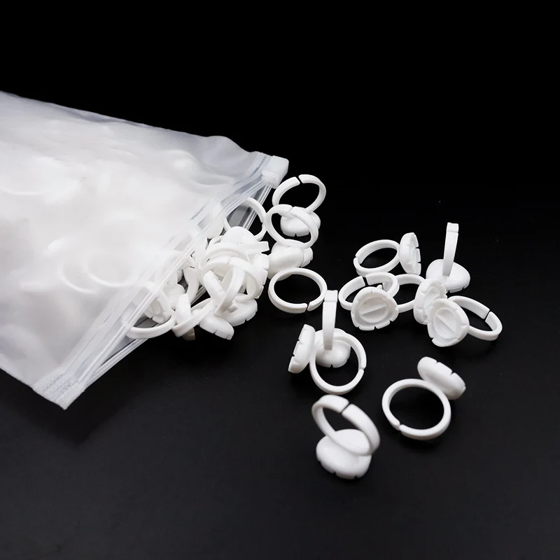 Flower Glue Rings (100pcs)