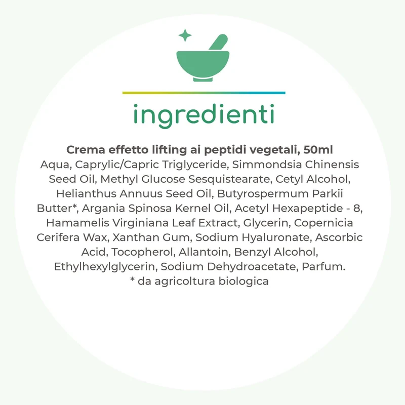Crema viso effetto lifting ai peptidi vegetali, 50 ml - Officina Umbra