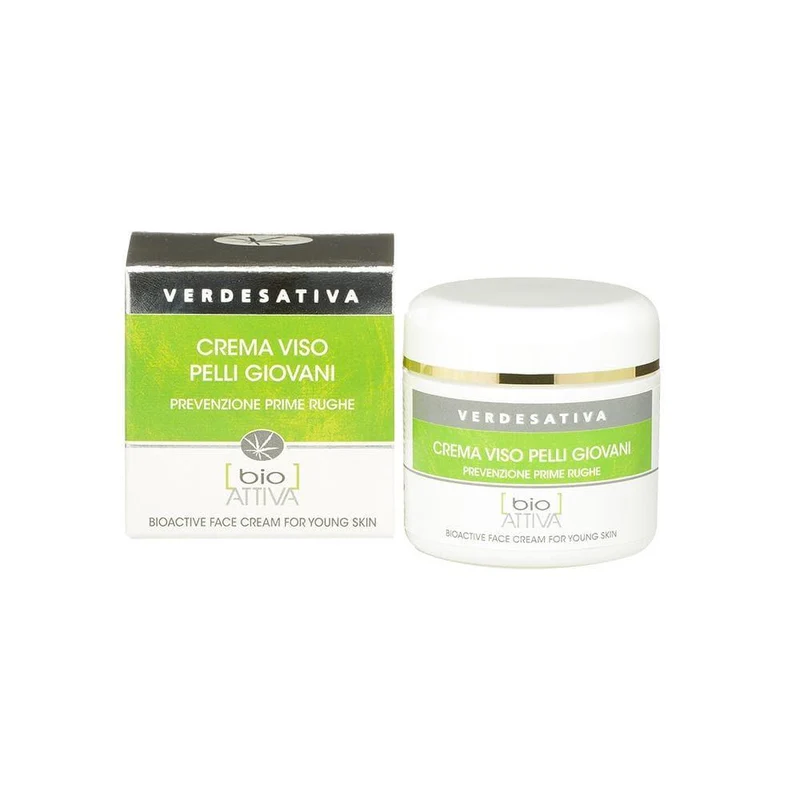 Crema viso pelli giovani prevenzione prime rughe, 50 ml - Verdesativa
