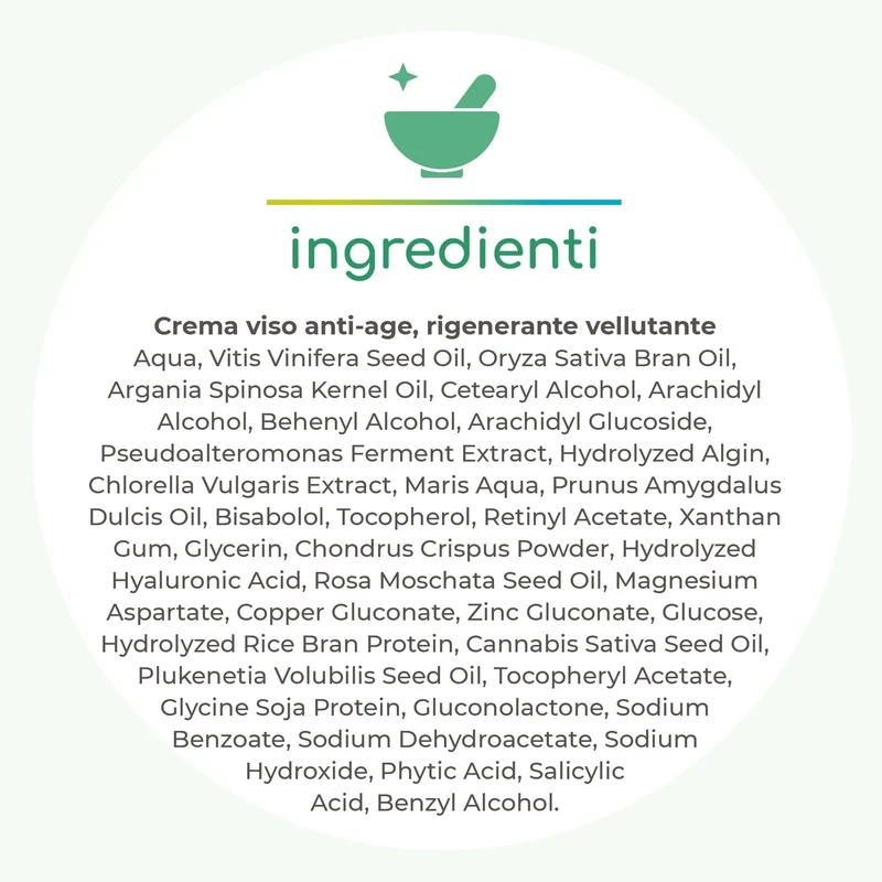 Crema viso anti-age rigenerante vellutante, 30 ml - Verdesativa