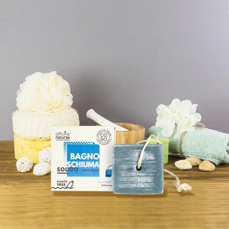 Bagnoschiuma solido vellutante CO.SO., 64 g - Officina Naturae