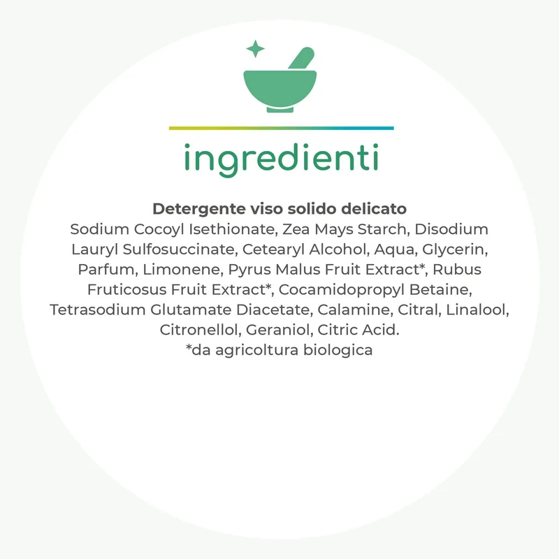 Detergente viso solido delicato CO.SO., 50 g - Officina Naturae