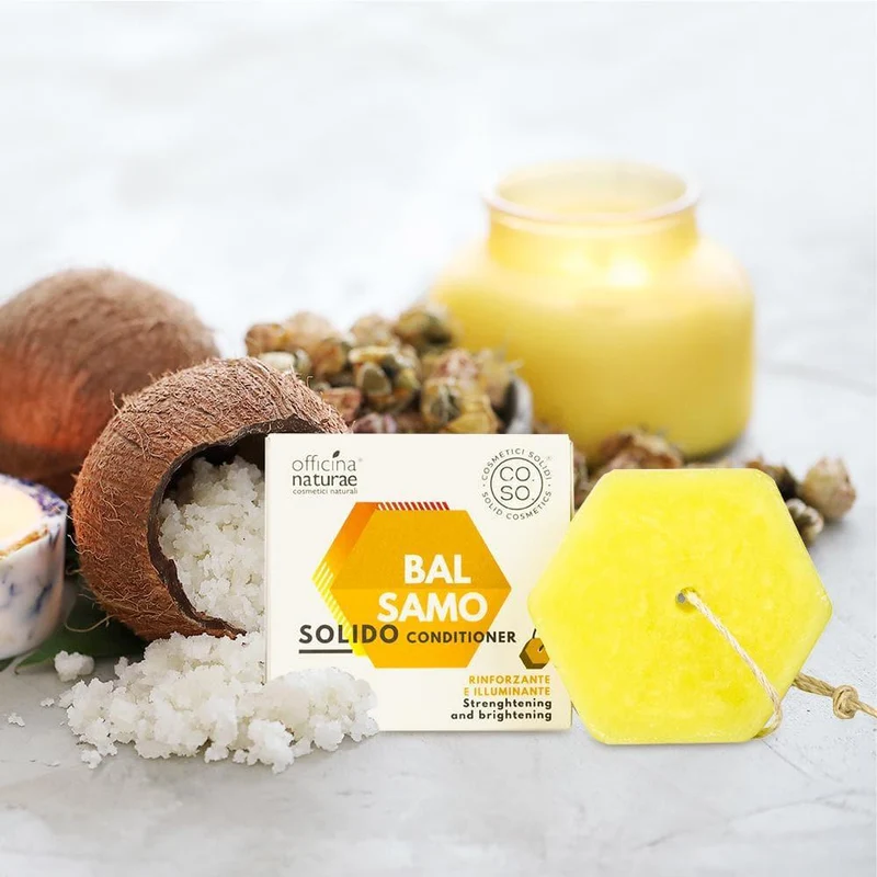 Balsamo solido rinforzante e illuminante CO.SO., 64 g - Officina Naturae