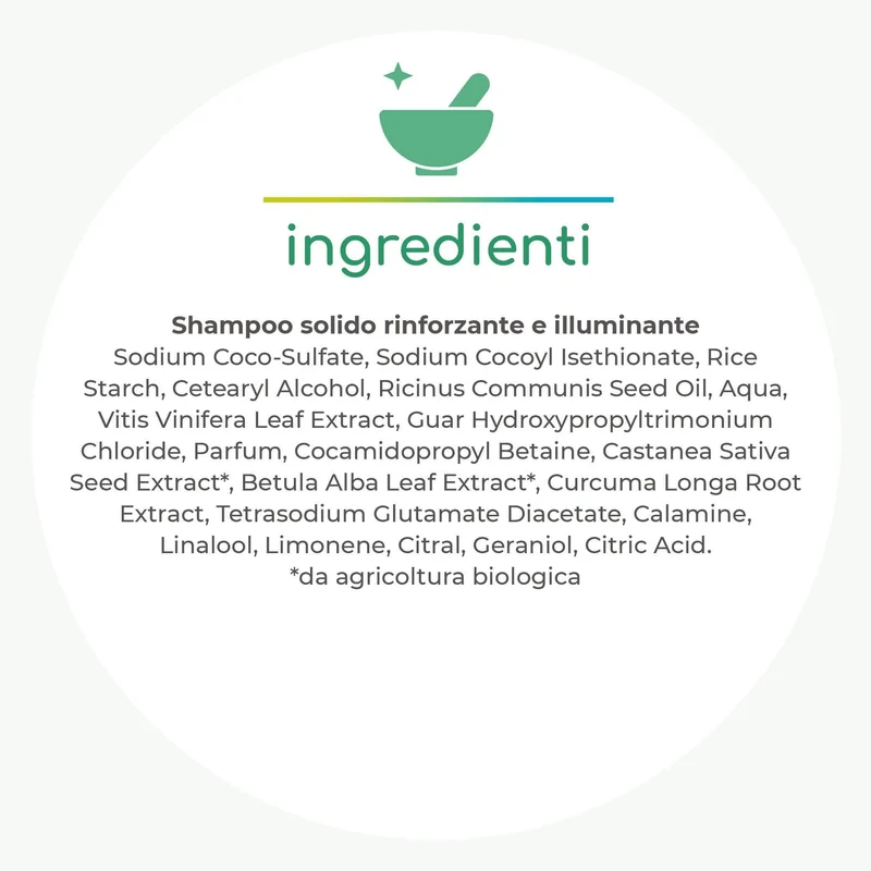 Shampoo solido rinforzante e illuminante CO.SO., 64 g - Officina Naturae
