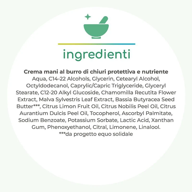 Crema mani al burro di chiuri, 50 ml - Officina Naturae