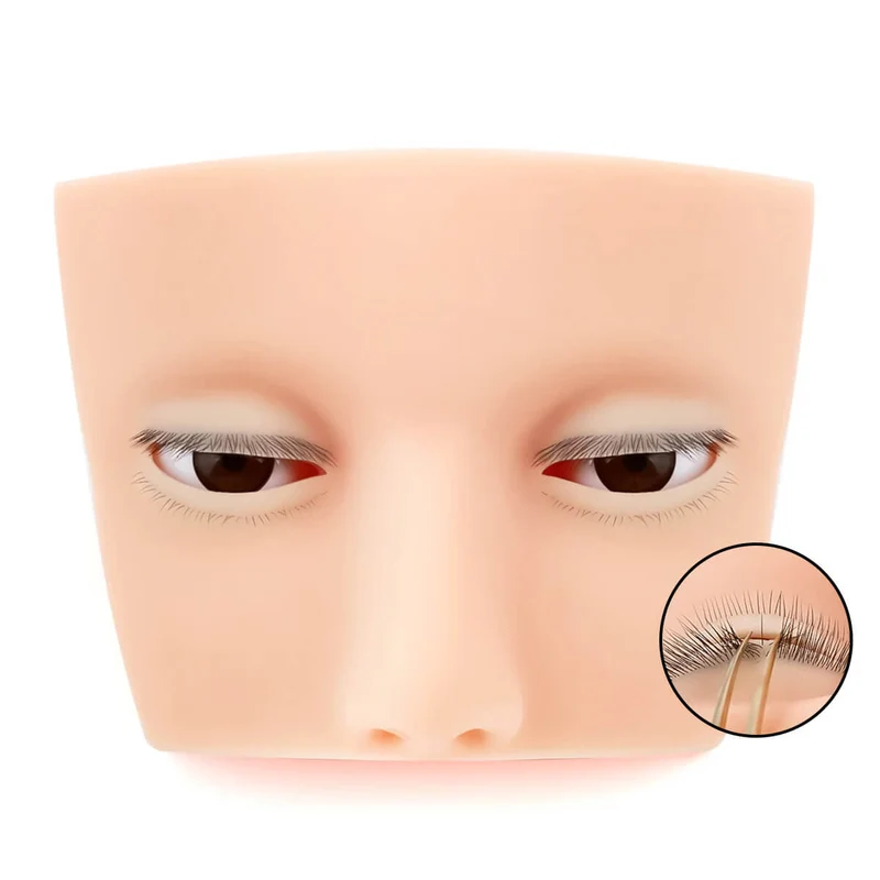Simulated Silicone Mannequin Head for Eyelash Extension Training