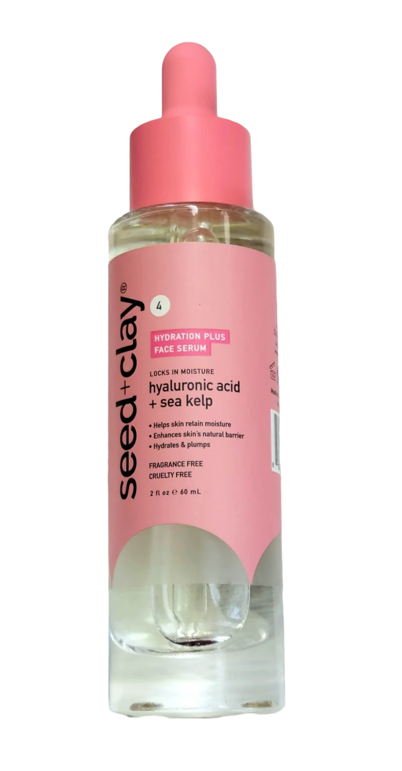 Seed and Clay Hydration Plus Face Serum with Hyaluronic Acid and Sea Kelp