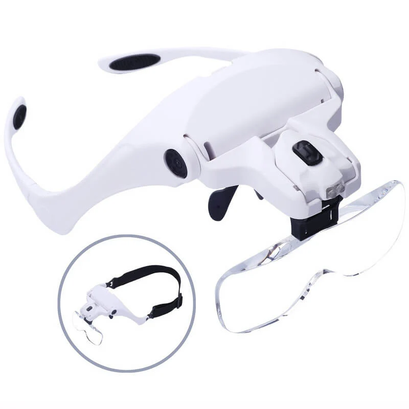 2 LED Light Helmet Magnifier For Eyelash Extensions
