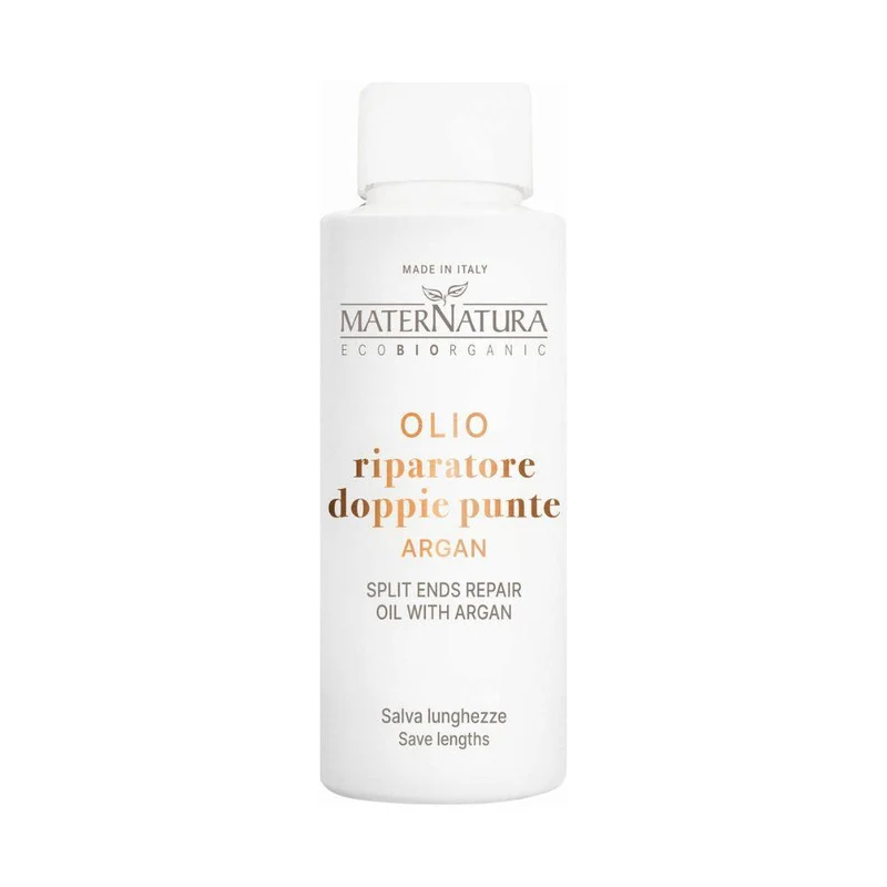 Olio riparatore doppie punte con argan ed amamelide, 50 ml - Maternatura
