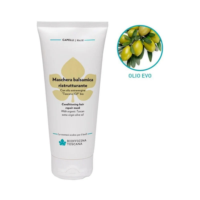 Maschera balsamica ristrutturante capelli, 200 ml - Biofficina Toscana
