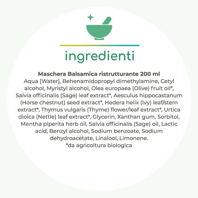 Maschera balsamica ristrutturante capelli, 200 ml - Biofficina Toscana