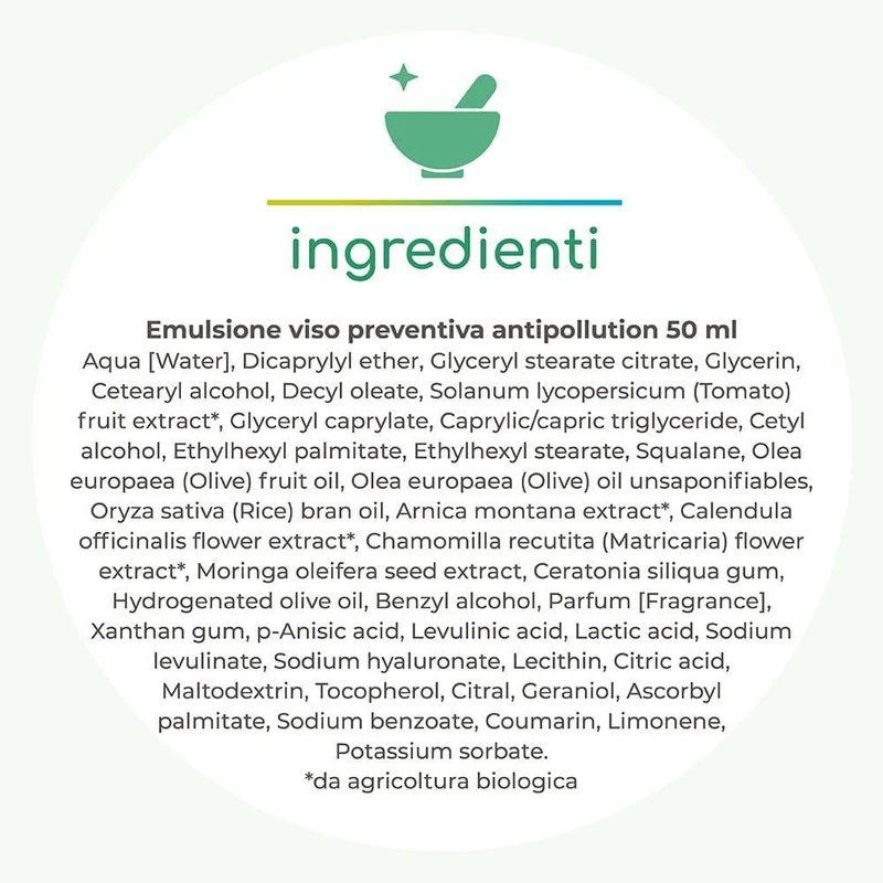 Emulsione viso preventiva antipollution, 50 ml - Biofficina Toscana