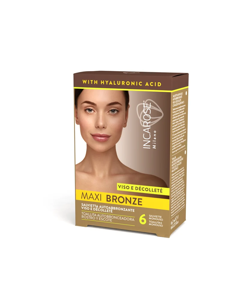 Maxi Bronze Astuccio 6 Maxi Salviette viso e décolleté