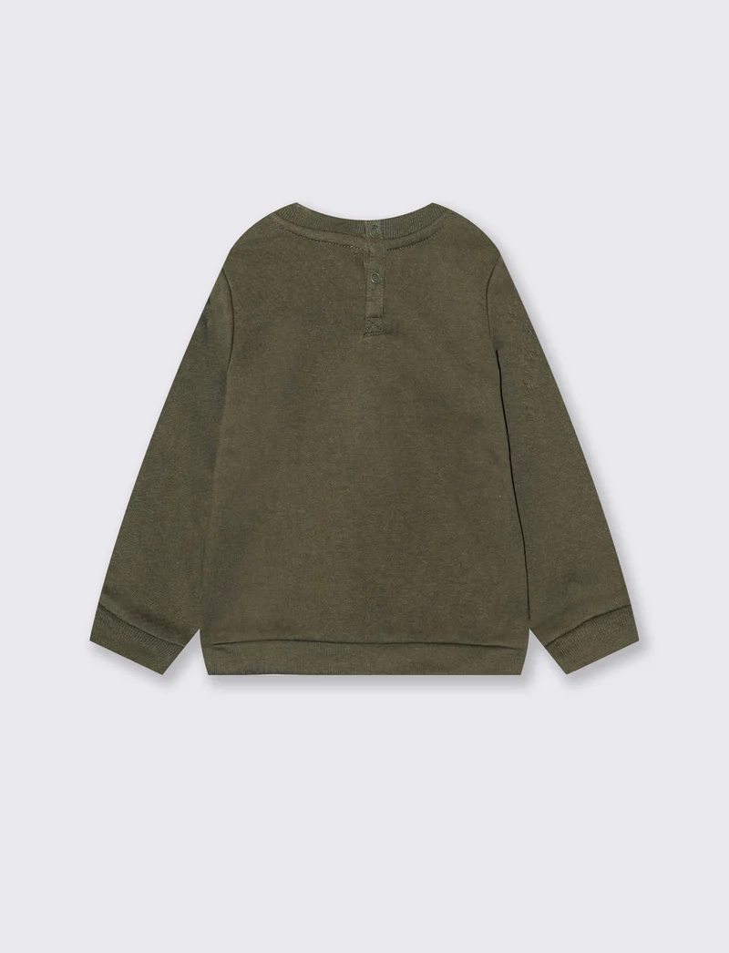 Pantafitness Jogger in felpa con etichetta - Verde militare