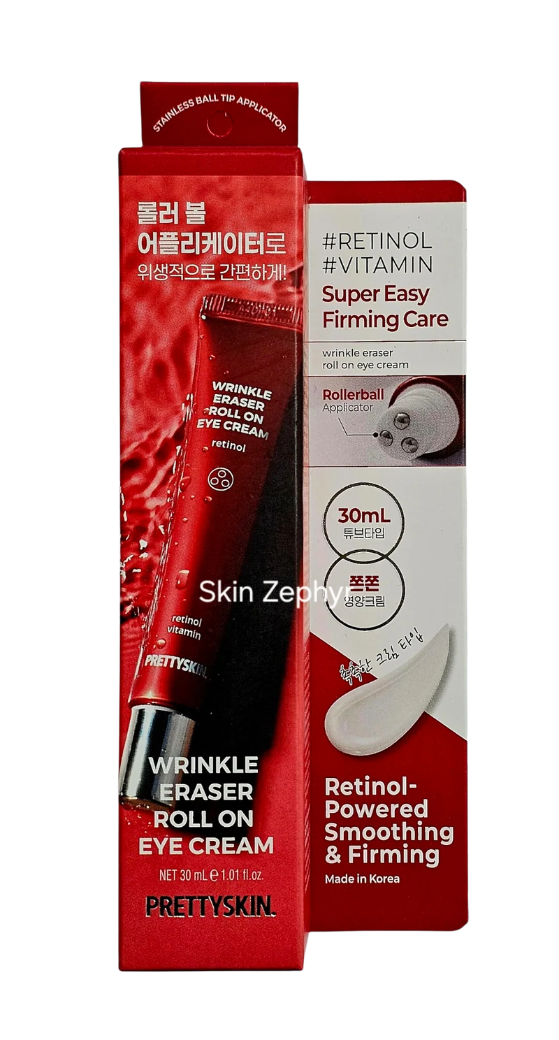 Prettyskin Wrinkle Eraser Roll On Eye Cream: Retinol