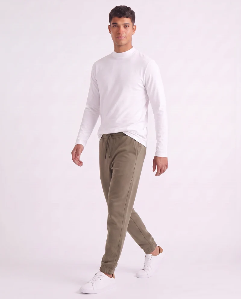 T-shirt lupetto maniche lunghe slim fit - Bianco