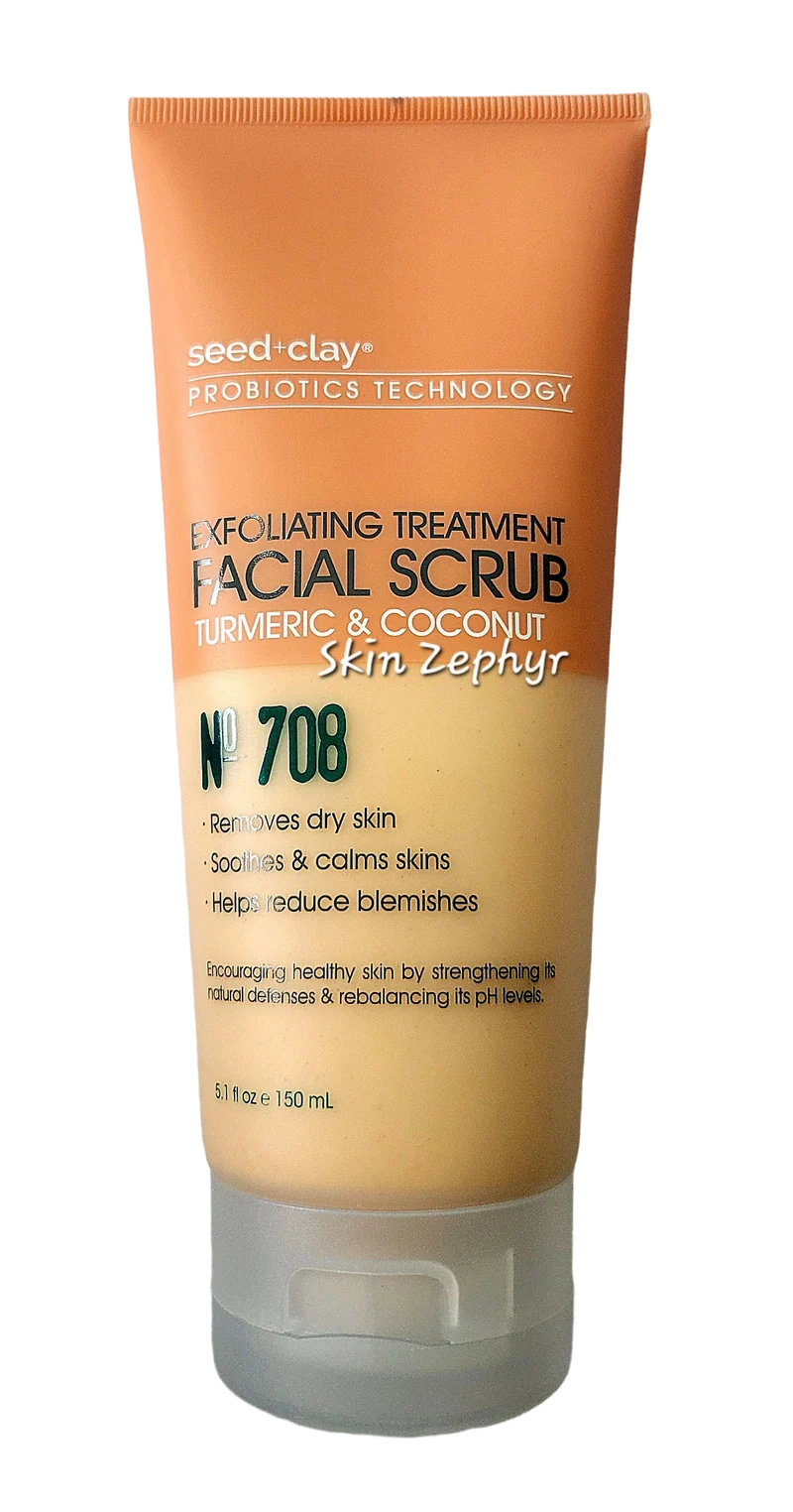 Seed and Clay Tumeric and Coconut Exfoliating Treatment Facial Scrub No. 708