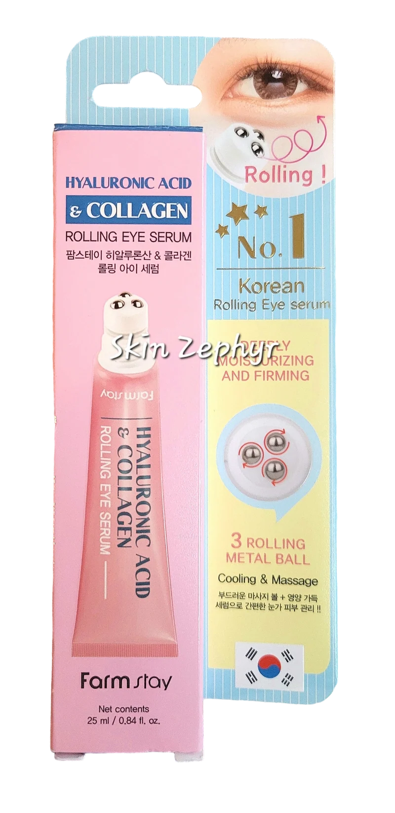 Farm Stay Hyaluronic Acid and Collagen Rolling Eye Serum