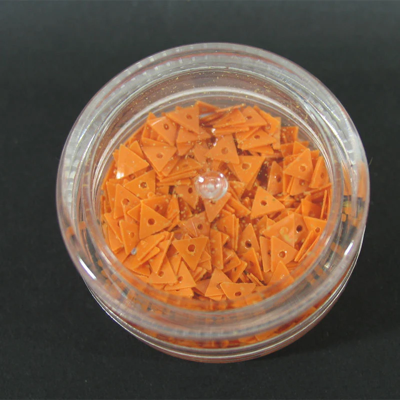 Decori per unghie triangoli forati arancio