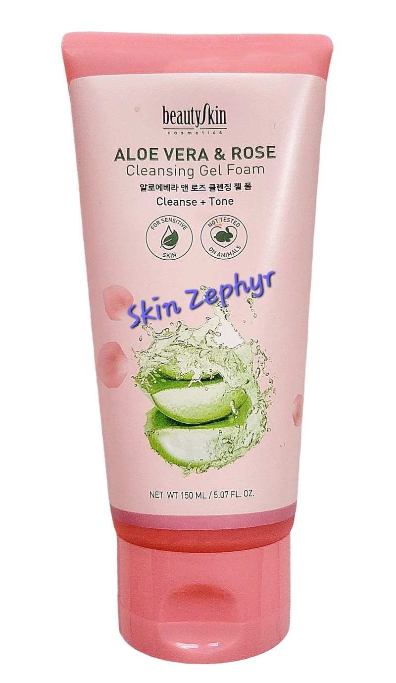 Beautyskin Aloe Vera and Rose Cleansing Gel Foam