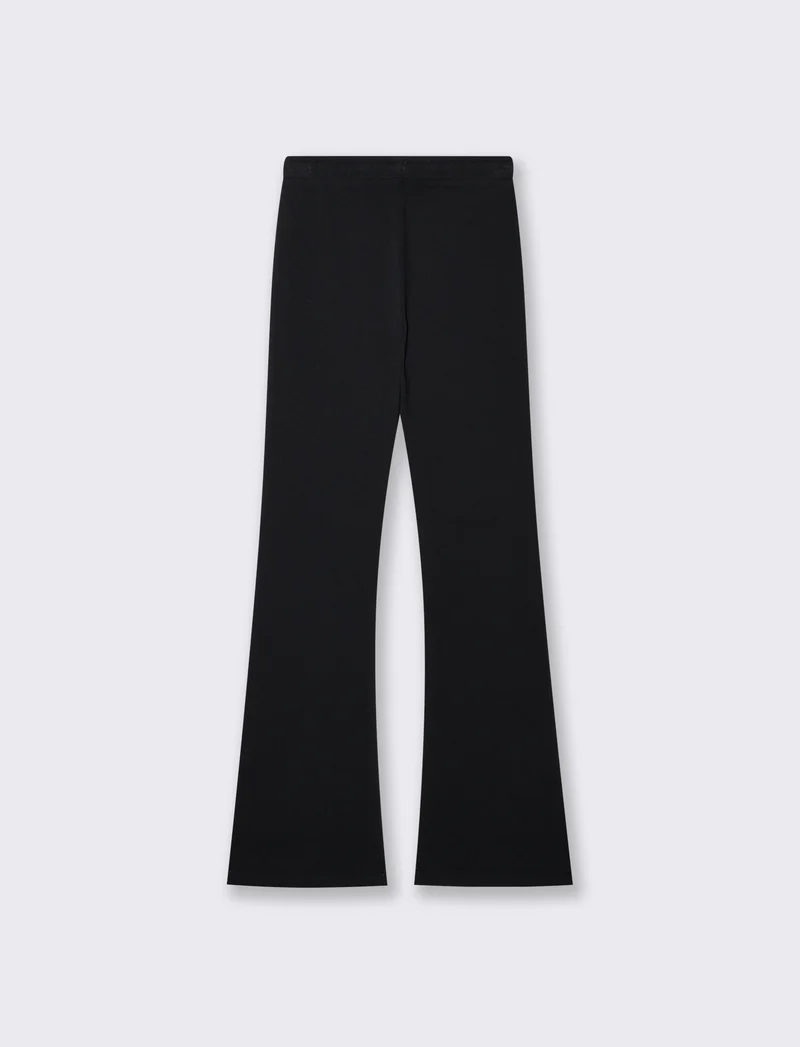Pantafitness flare con coulisse in vita - Nero