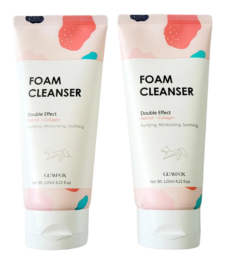 Glamfox Retinol and Collagen Double Effect Foam Cleanser Duo