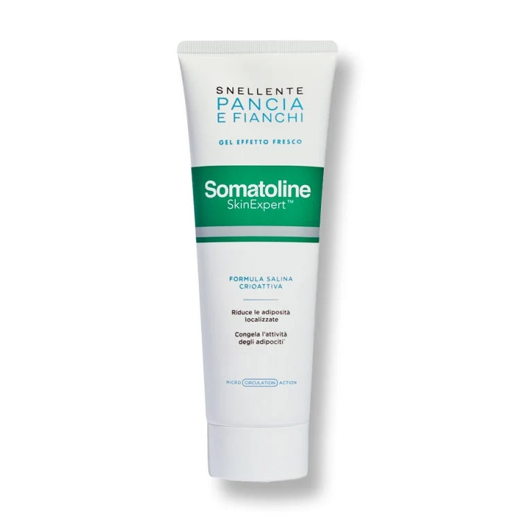 Somatoline Cosmetic - Skin Expert - Snellente Pancia & Fianchi - Gel Effetto Fresco - Formula Salina Crioattiva - Con Mentolo Naturale - Riduce Le Adiposità Localizzate - Congela L'Attività Degli Adipociti