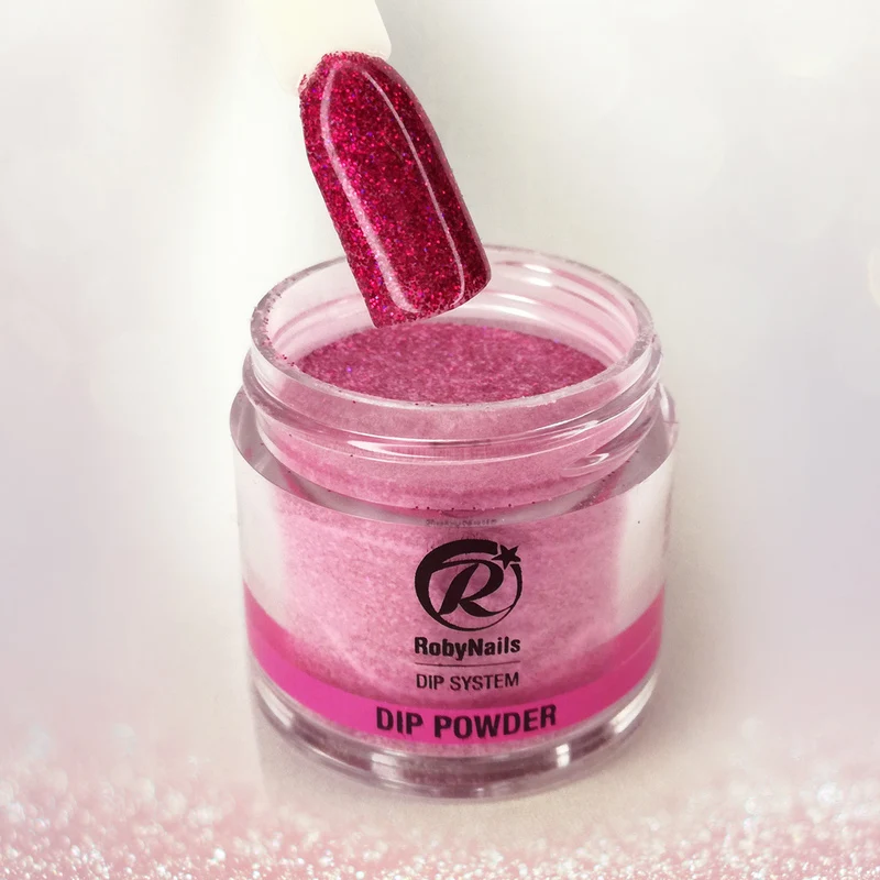 Dip System Powder Glitter Fuchsia 132 Roby 20 gr.