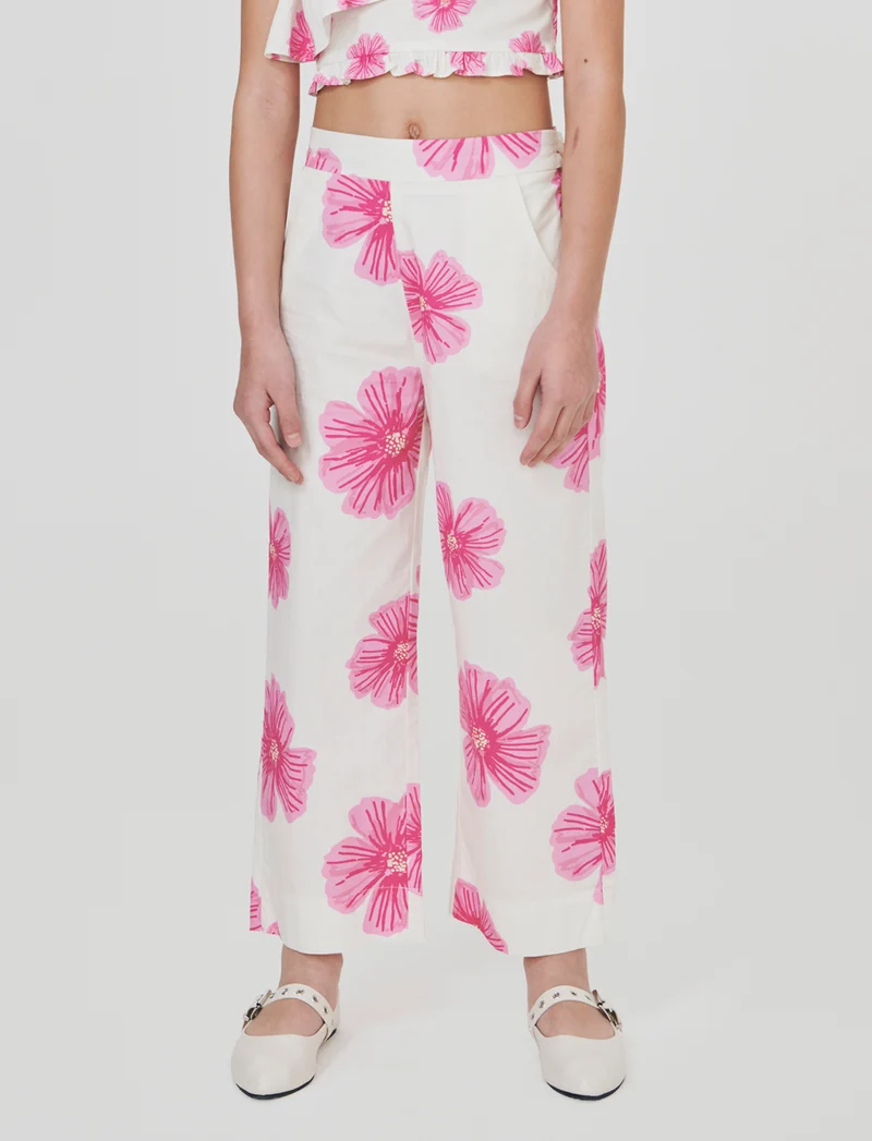 Pantaloni Palazzo Floreali con Vita Elastica - Fantasia
