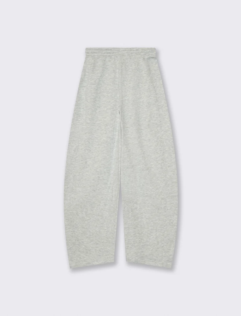 Pantalone tuta wide leg con coulisse vita - Grigio mel.