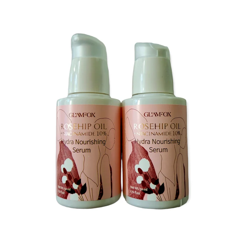 Glamfox Rosehip Oil and Niacinamide Hydra Nourishing Serum Duo