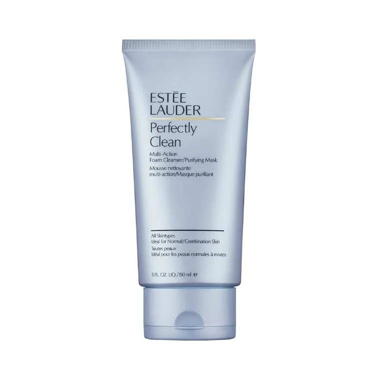 Estée Lauder - Perfectly Clean - Multi-Action Foam Cleanser / Purifying Mask - Mousse Nettoyante Multi-Action / Masque Purifiant - Ideal For Normal/Combination Skin - Idéal Pour Les Peaux Normales À Mixtes
