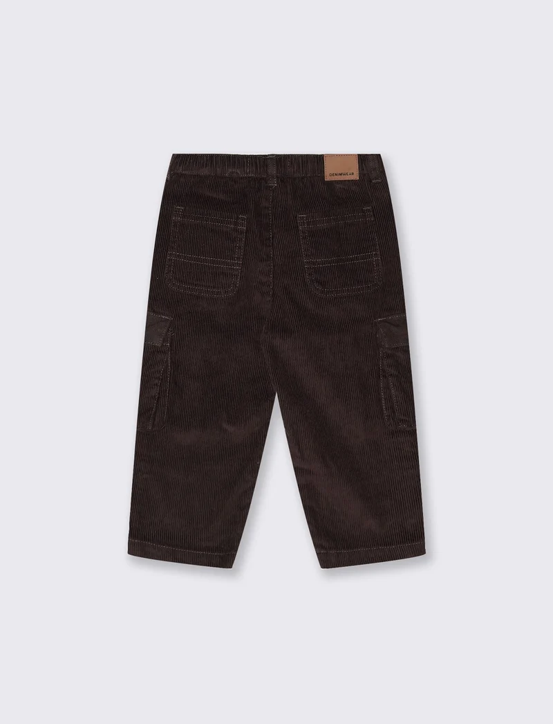 Pantaloni in felpa a fantasia trendy - Marrone cioccolato