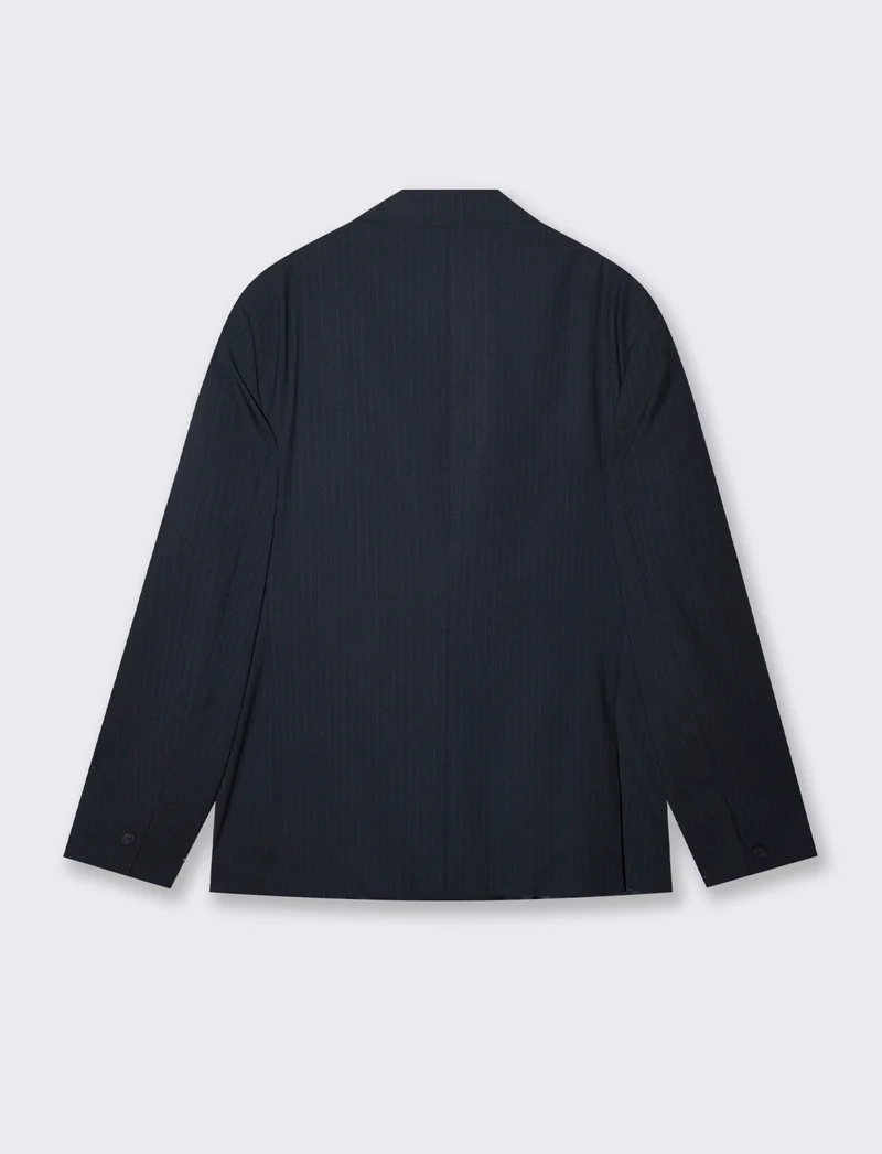 Blazer a righe doppio petto formal fit - Blu