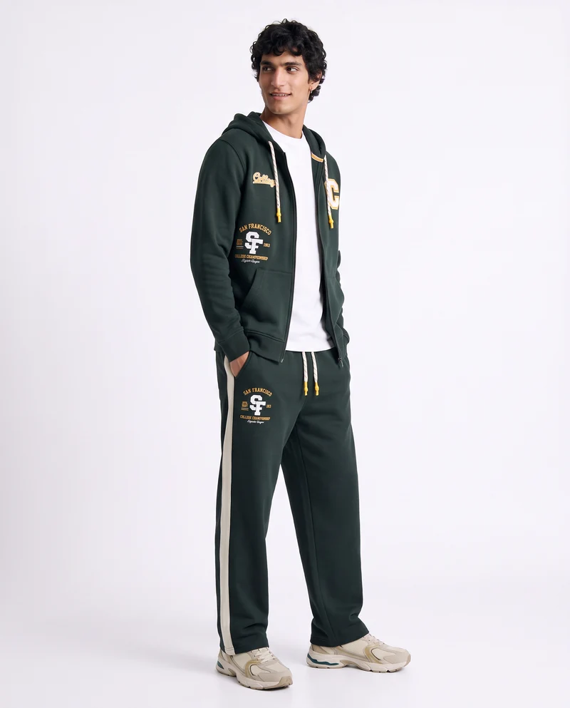 Pantaloni Jogger in Felpa con Stile - Verde scuro