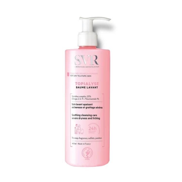 SVR - Topialyse - Baume Lavant - Soin Lavant Apaisant - Soothing Cleansing Care - Peaux Très Sèches Sèches À Atopiques - Very Dry To Atopic Skin