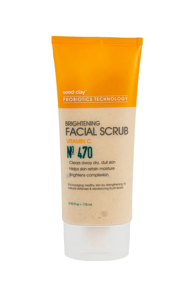 Seed + Clay Probiotics Technology Brightening Facial Scrub with Vitamin C