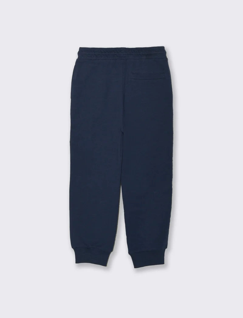 Jogger in felpa fiammata con tagli laterali - Beige