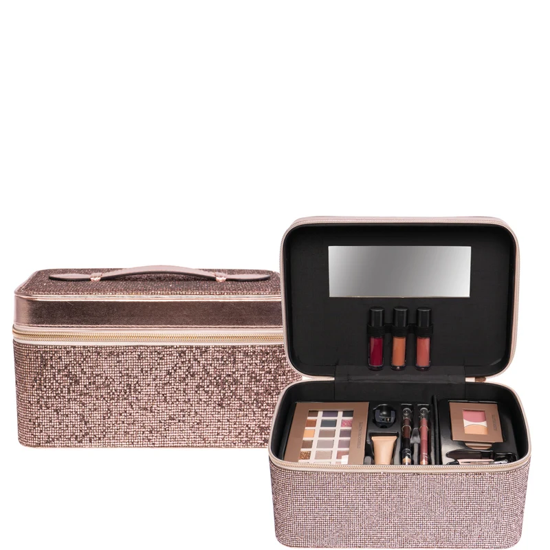 Naima Cosmetic Case Make-up Rose Glitter M