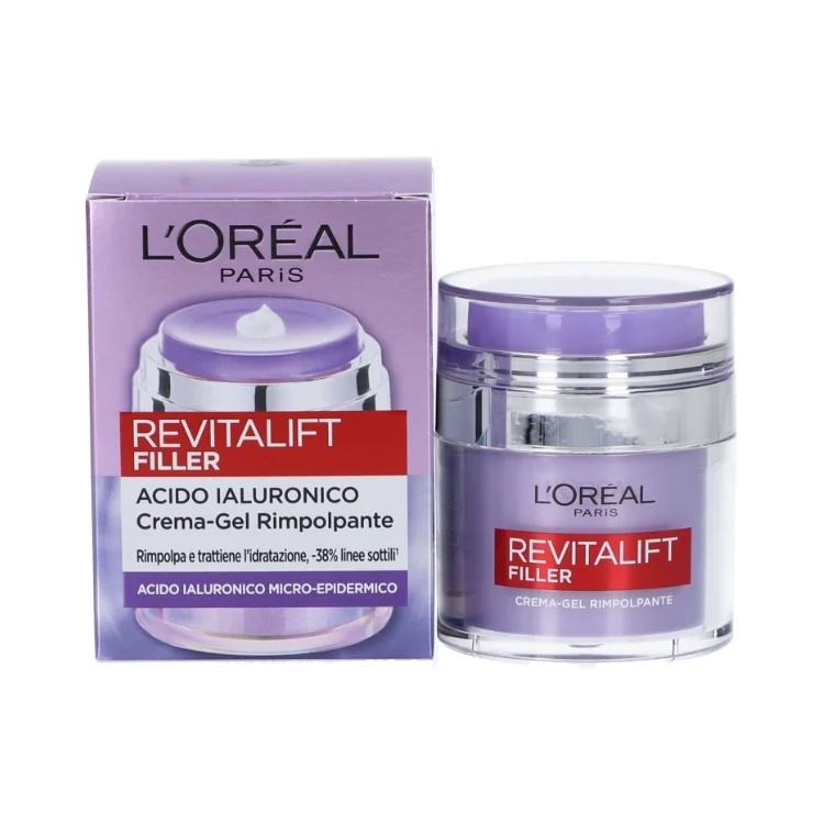 L'Oréal Paris - Revitalift Filler - Acido Ialuronico Crema-Gel Rimpolpante - Rimpolpa & Trattiene L'Idratazione - 38% Linee Sottili - Acido Ialuronico Micro-Epidermico