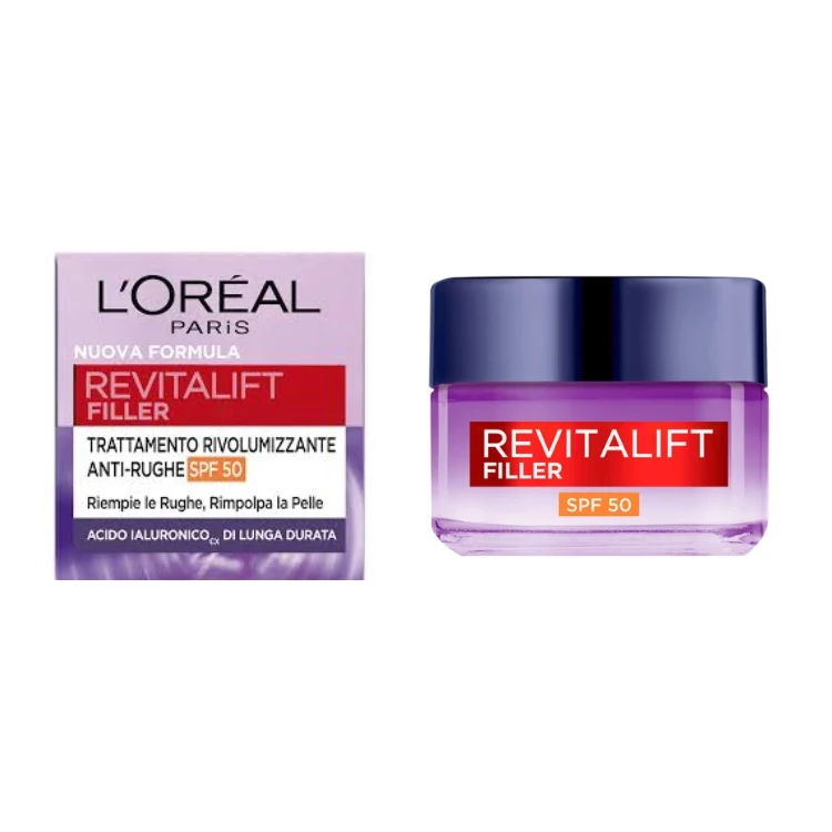 L'Oréal Paris - Revitalift Filler - Trattamento Rivolumizzante Anti-Rughe - Riempie Le Rughe Rimpolpa La Pelle - Acido Ialuronico Di Lunga Durata - SPF 50
