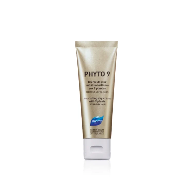 Phyto Paris - Phyto 9 - Crema da Giorno - Nutrimento & Luminosità Alle 9 Piante - Capelli Ultra Secchi - Calendula Salvia Bardana Salice Soia Rosmarino Malva Iperico Olio di Macadami - Senza Risciaquo